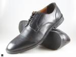 Mens derby laceup black leather shoe for office - 1