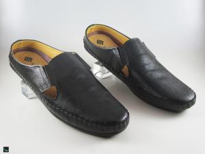 Original black leather mules