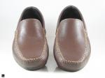 Mens Stylish Brown Leather Loafers - 3