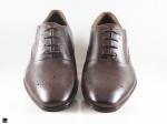 Brogue dark brown business shoes - 3