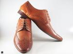 Trendy Pointed Tan Color Brogue Shoes - 4