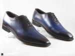 Patina finished Plain Vamp Oxford in blue - 2