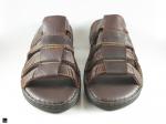 Flip flop Brown slippers  in genuine leathers - 4