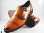 Patina finished tan cap toe with double monk - 5