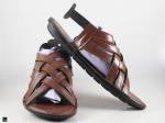 Brown windowed daily use sandals - 2