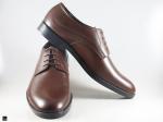 Soft brown lace-up elegant office formals - 4