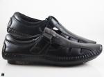 Men's formal leather stylish black shoes - 5