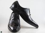 Foil leather black formal shoes - 2