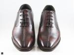 Patina finished seam oxford in dark brown - 3