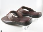 Comfortable brown leather Slippers - 2