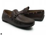 Brown Perforated Leather Loafer - 4