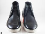 Men's casual leather boots shoes - 5