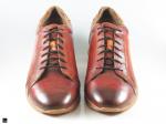 Patina Finished Sneakers with Marble Finish in Tan - 3