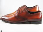 Patina finished tan Oxford with flower punch - 3