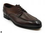 Choco Brown Premium Leather corded derby shoes. - 4