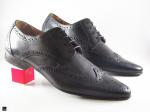 Trendy Pointed Black Brogue shoes - 2