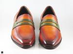 Patina finished Saddle loafer in Tan - 3