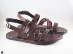 Brown Leather durable sandals - 4