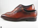 Patina finished Brown plain vamp Oxford - 3