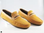 Tri color webbing saddle Moccasin Suede Tan - 2