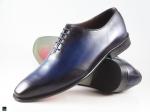 Patina finished Plain Vamp Oxford in blue - 1