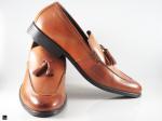 Casual daily wear tan leather shoes - 4