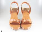 Stylish  heel Sandal for ladies in Tan - 4