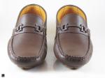 Stylish brown softy loafers with buckle - 3