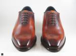 Patina finished Brown plain vamp Oxford - 2