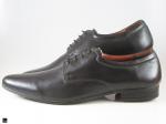 Mens plain derby laceup black Leather shoe for officewear in black - 4