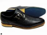 Single Strap Monk shoes for formal wear in black - 1