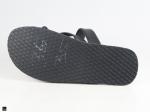 Men's black casual leather flipflop - 4