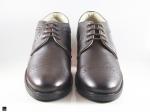 Brown leather office shoes for men - 3