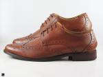 Men's stylish and sturdy formal brown leather shoes - 5