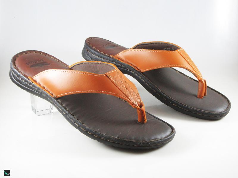 Leather thong strap sandals for Mens