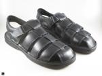 Black Closed toe for men's in genuine leather - 1