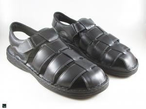 Black Closed toe for men's in genuine leather