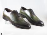 Patina finished Plain Vamp Oxford in olive - 2