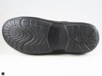 Black Paneled casual slippers - 3