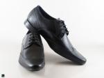 Men's stylish leather black shoes - 5