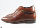 Patina finished oxford with Toe emboss in Tan - 5