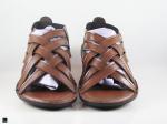 Brown windowed daily use sandals - 1