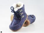 Dotted printed  design shoes  in blue for kids - 4