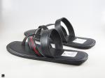 Men's black leather attractive sandals - 3