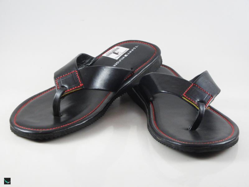 Men's Leather Flipflop Slippers - 4142 - Leather Collections On ...