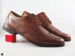 Men's stylish and sturdy formal brown leather shoes - 2