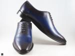 Patina finished Plain Vamp Oxford in blue - 4