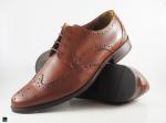 Men's stylish and sturdy formal brown leather shoes - 1