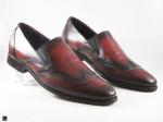 Patina finished wing tip Loafer in Burgundy - 2