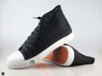 Casual black sneakers with trendy sport finish - 1